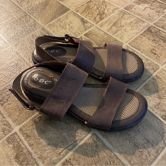 boc‎ Brown Comfort Sandals with Adjustable Straps Womens Size 6 - Picture 1 of 9